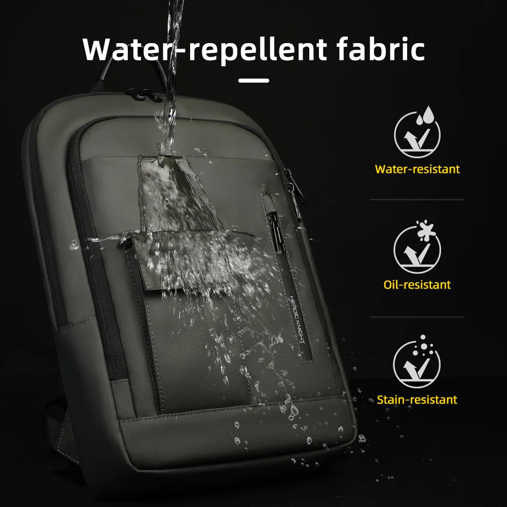 Backpack Waterproof Men 15.6" Laptop Bag Stylish Male Multifunctional Moto&Biker Travel Shoulder Bag