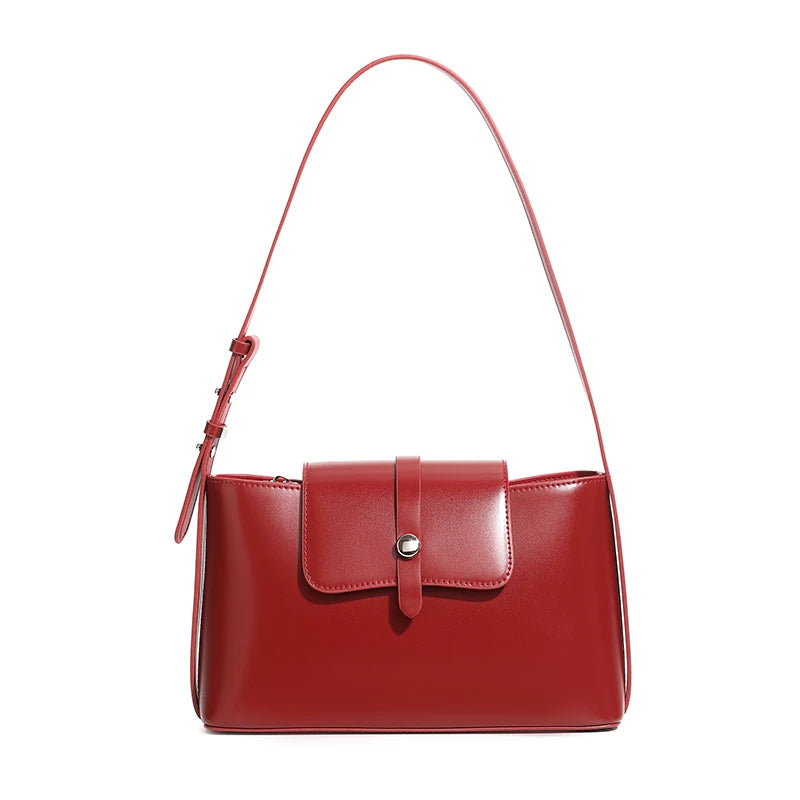 New Women's Bag Luxury Designer Split Leather Women Shoulder Bag High Quality Cowhide Crossbody Bags French Vintage Handbag