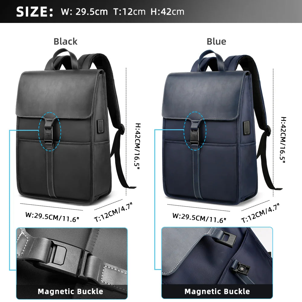 Men's Casual Backpack Business 15.6“ Laptop Male Pack School Student Bag Waterproof Large Capacity Women Backpacks