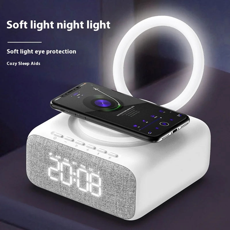 Wireless Bluetooth 5.0 Speaker Multi-functional Mobile Phone Wireless Charging Creative Swan Night Light Bluetooth Audio Player