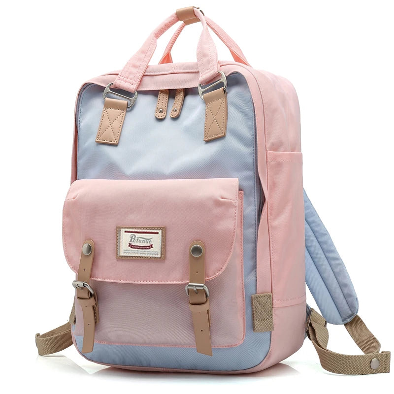Fashion Women Backpack Large Capacity Waterproof Rucksack For Girls Boys 14 Inch Laptop Back Pack for College School Work