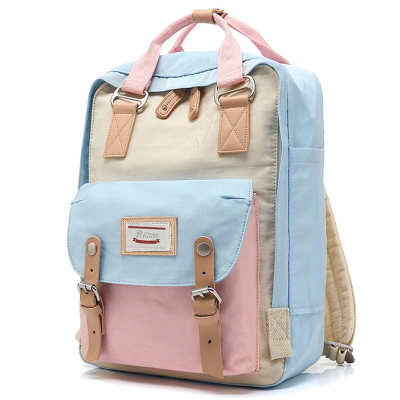 Fashion Women Backpack Large Capacity Waterproof Rucksack For Girls Boys 14 Inch Laptop Back Pack for College School Work