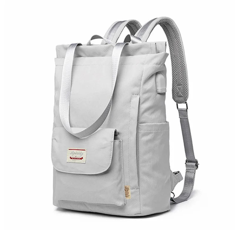 Women backpack Waterproof Stylish Laptop Backpack  Oxford Canvas USB College Backpack bag fem
