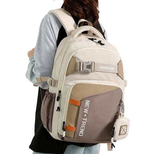 Fashion Women's Backpack New Nylon Waterproof Students School Bag Men Travel Backpacks Large Capacity School Backpack 9116
