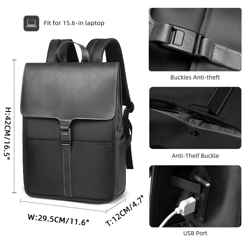 Men's Casual Backpack Business 15.6“ Laptop Male Pack School Student Bag Waterproof Large Capacity Women Backpacks