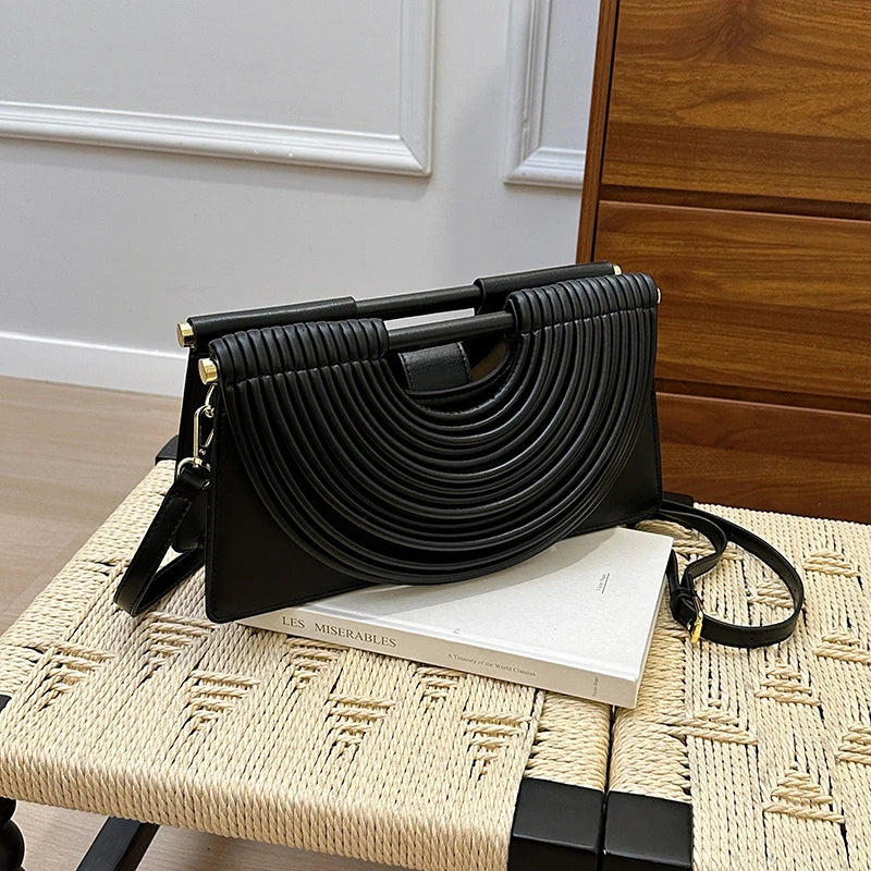 Branded Luxury Evening Clutch Purse For Women Noodles Design Golden Crossbody Bag For Wedding Dinner Party Designer Handbag 2025