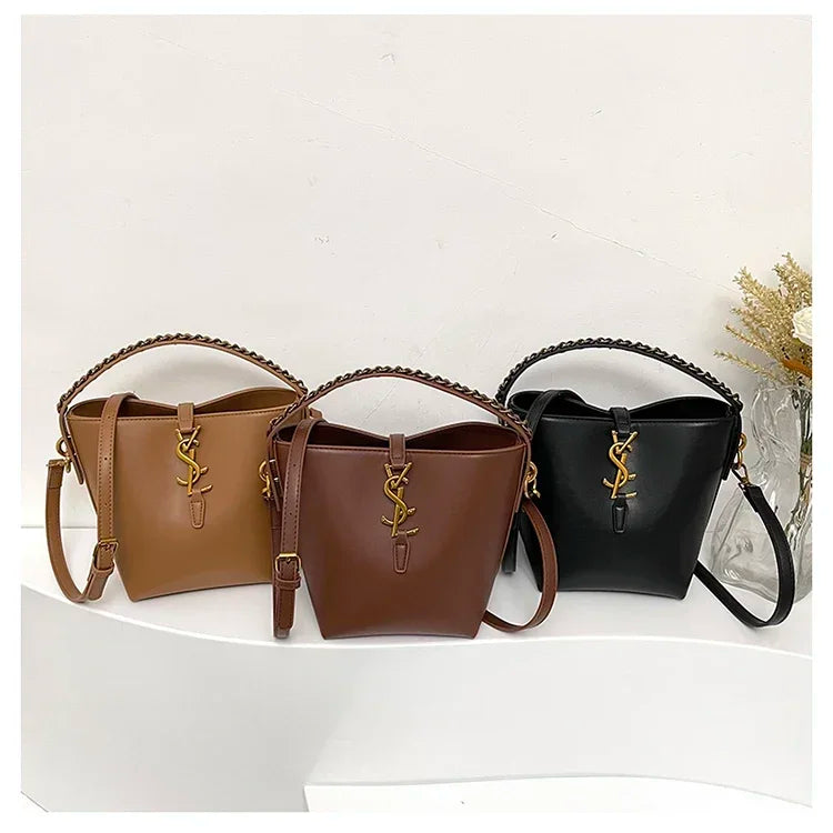 Luxury Bucket Bag, High - End Niche Design, Fashionable Shoulder Messenger Style