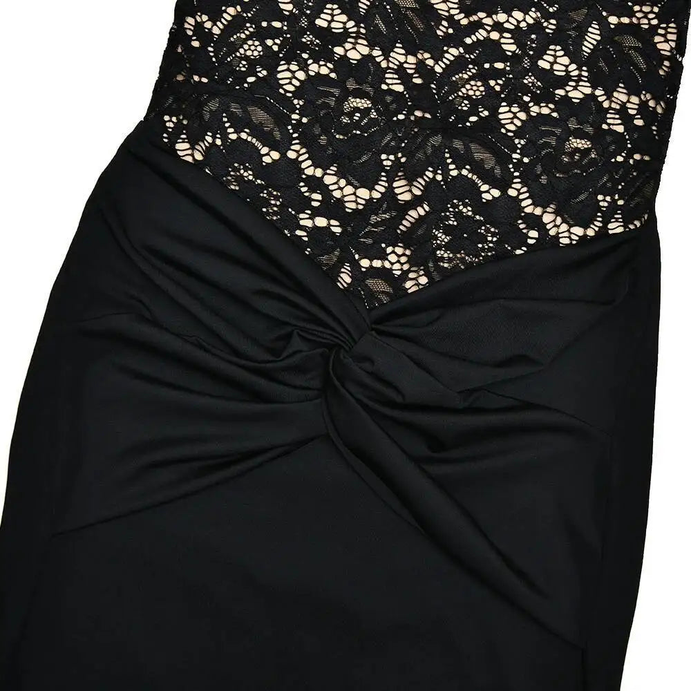Women Maxi Dress Black Deep V-neck Ruched Autumn Skinny Elegant Party Evening Dress