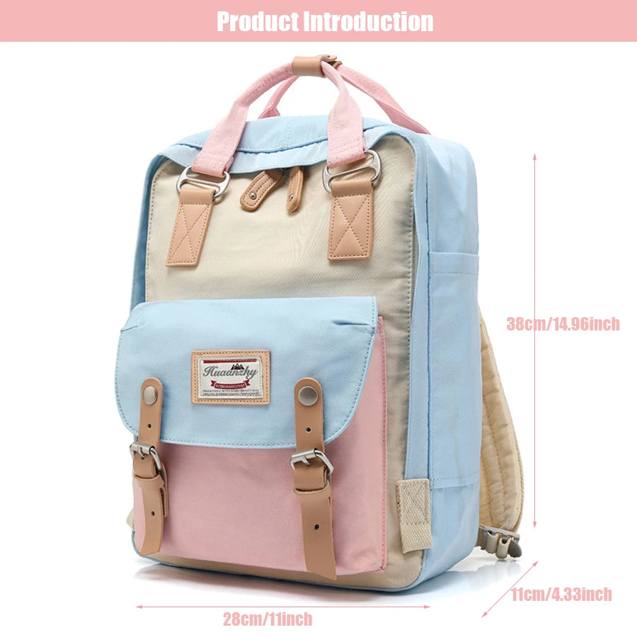 Fashion Women Backpack Large Capacity Waterproof Rucksack For Girls Boys 14 Inch Laptop Back Pack for College School Work