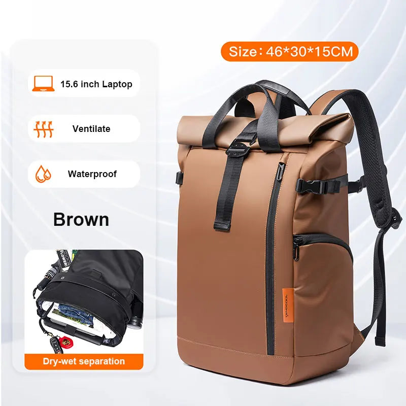 Fashion Men's Backpack Outdoor Waterproof Travel Backpacks Men 15.6 In Laptop Bag High Quality Expandable Multifunction Backpack