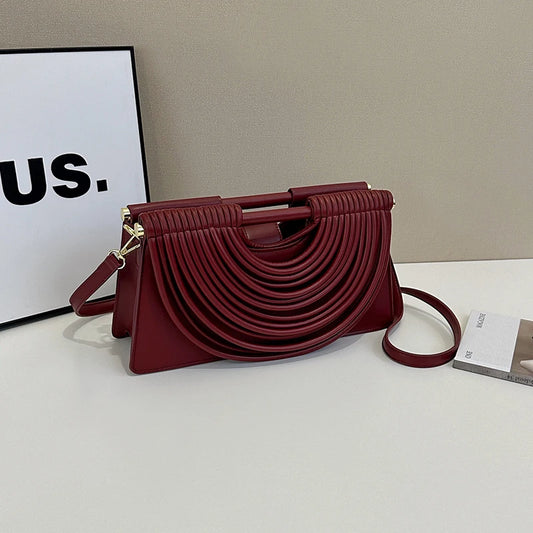 Branded Luxury Evening Clutch Purse For Women Noodles Design Golden Crossbody Bag For Wedding Dinner Party Designer Handbag 2025