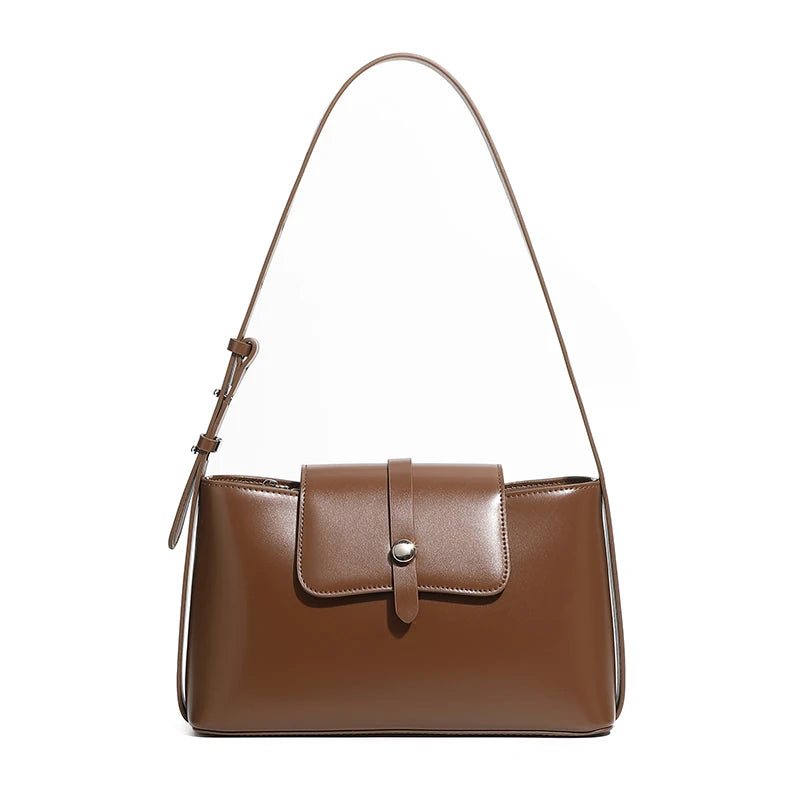 New Women's Bag Luxury Designer Split Leather Women Shoulder Bag High Quality Cowhide Crossbody Bags French Vintage Handbag