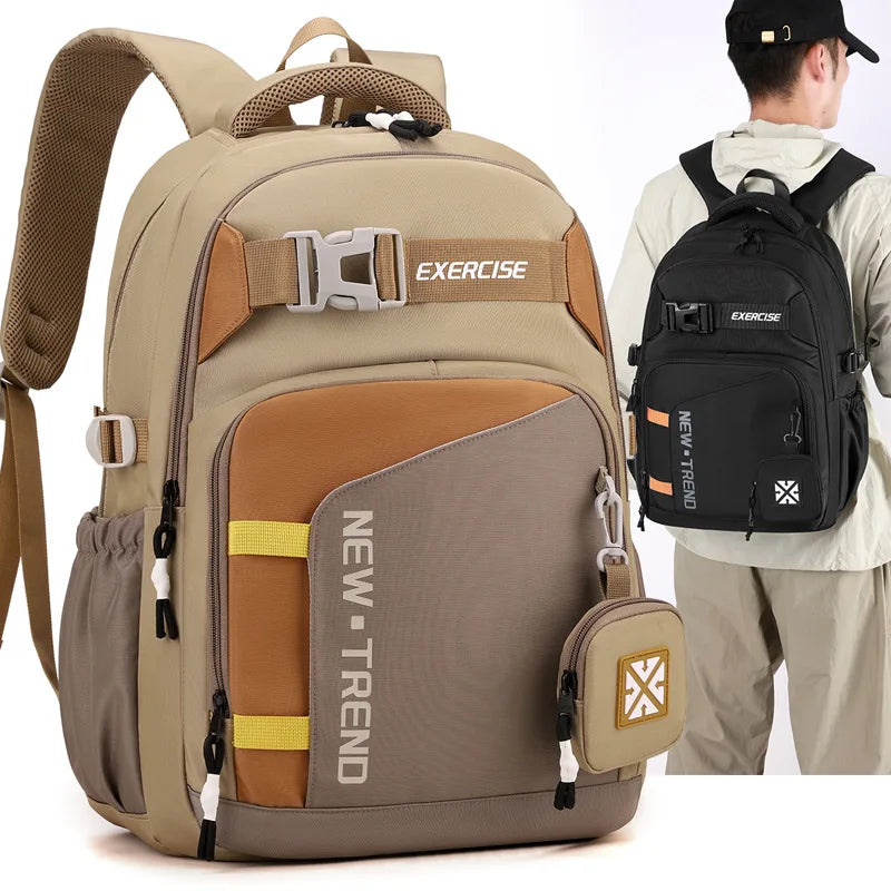 Fashion Women's Backpack New Nylon Waterproof Students School Bag Men Travel Backpacks Large Capacity School Backpack 9116