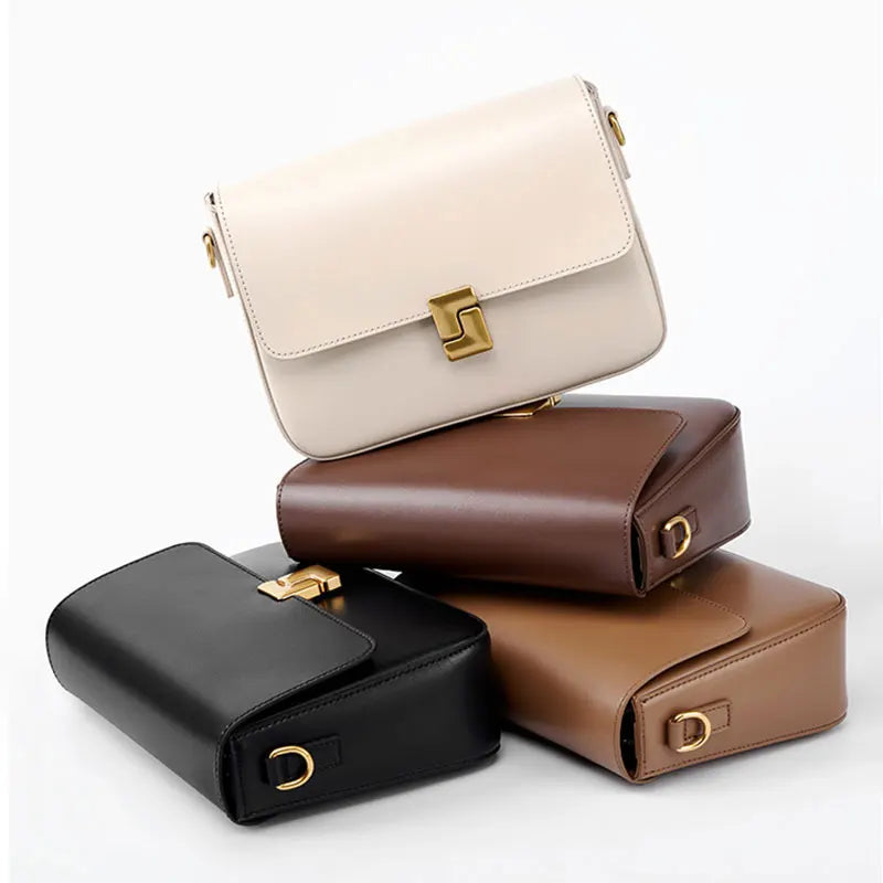 Leather Women's Shoulder Bag High Quality Luxury Designer Crossbody Bags Fashion Cowhide Female Handbags
