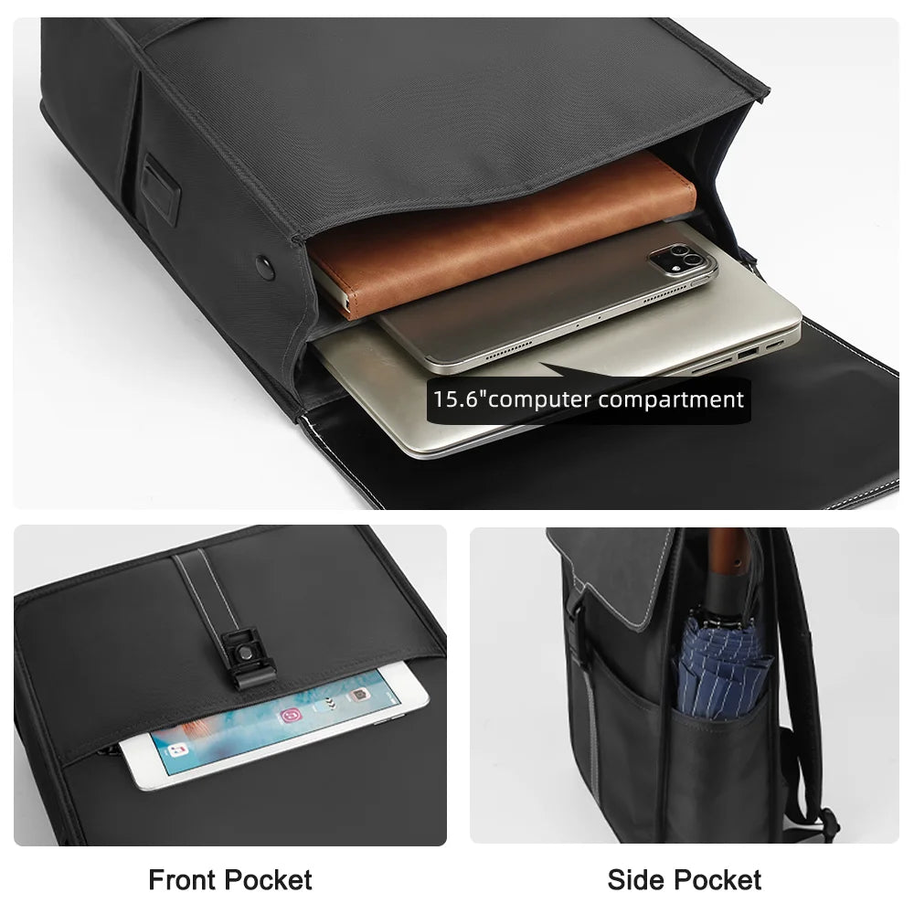 Men's Casual Backpack Business 15.6“ Laptop Male Pack School Student Bag Waterproof Large Capacity Women Backpacks